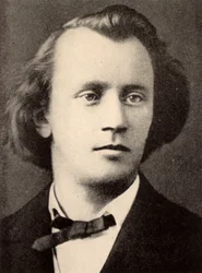 Johannes Brahms (1833-1897) német zeneszerző, féltónus 1866-ban (nyomtatás)