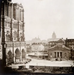 A Notre Dame de Paris és a tér, 19. század vége