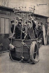 Fényképezés hőlégballonnal. Fényképészet, 19. század vége, Párizs. Coll. Selva.