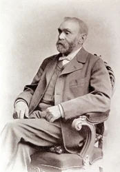 Alfred Nobel portréja. Fényképezés. 19. század.