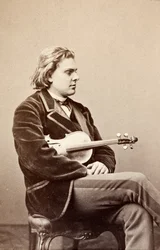 August Wilhelmj portréja, az 1860-as évek körül (f/w fotó)
