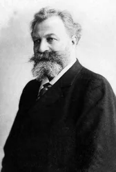 Edouard Colonne (1838-1910) francia hegedűművész és karmester portréja.