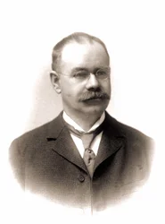 Hermann Hollerith (1860-1929) amerikai statisztikus portréja.