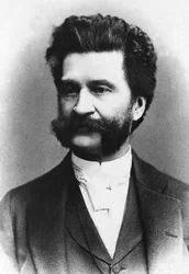 Johann Strauss (1825-1899) osztrák zeneszerző portréja.