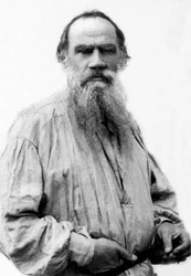 Lev Tolsztoj (1828-1910) orosz író portréja.