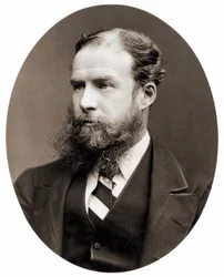 Sir John Lubbock, Avebury bárója (1834-1913), brit politikus, természettudós és őstörténész portréja. Fényképezés.