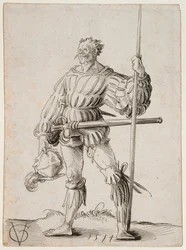 Katona lándzsával, 1514