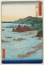 Goshiki (ötszínű) strand, Awaji tartomány, 1855. szeptember