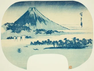 A Fuji-hegy a Miho Beachen túl emelkedik