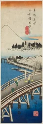 Nihon híd a hóban (Nihonbashi setchu no kei), a "Híres nézetek a keleti fővárosban (Toto meisho)" sorozatból