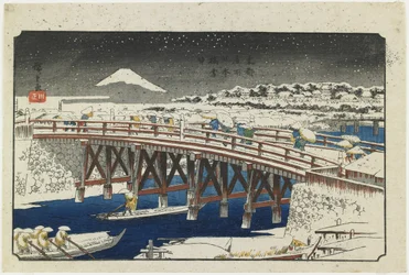 Nihonbashi híd a hóban, 1839-1842