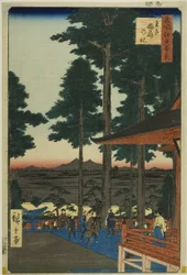 Oji Inari szentély (Oji Inari no yashiro), az "Edo száz híres látképe (Meisho Edo hyakkei)" sorozatból.