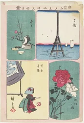 Shibaura, Fukagawa Sh Line, Sp Hayashi g, Yoshiwara, Imado, 1857. július