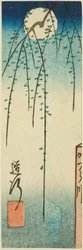 A Michiyuki-jelenet az Ohan és Choemon (Michiyuki, Ohan Choemon) című darabból, a "Drámák tükröződései kivágásokban (Harimaze joruri kagami)" sorozat lapjának része.
