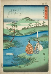 A Noji Jewel River Omi tartományban (Omi Noji), a "Six Jewel Rivers in the Various Provinces (Shokoku Mu Tamagawa)" sorozatból