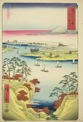 A Tone folyó Konodainál (Konodai Tonegawa), a "Harminchat kilátás a Fuji-hegyre (Fuji sanjurokkei)" sorozatból