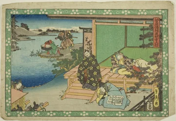 A Domyoji jelenet (Domyoji no dan), a "Sugawara titkai (Sugawara denju)" sorozatból.