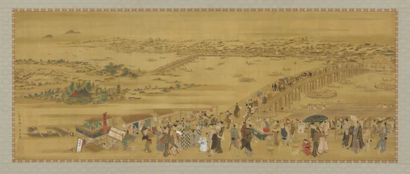 Ryogoku híd, Edo-korszak, 19. század eleje.
