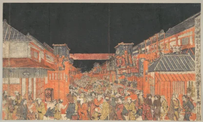 Kaomise színházi előadás Sakaichōban és Fukiyachōban