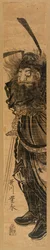 Shoki, a Demon Queller, Sumiban, 1772-81 körül (színes fametszet)