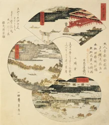 Közeli kép egy japán festményről