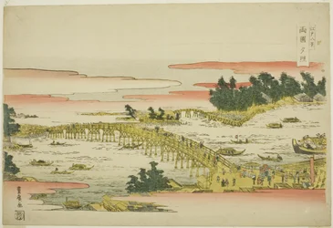 Eve people g Gow at Rokoku B Ridge (Rokoku Sekisho), az ``Angol ght view of Edo (nyolc nézet Edo) című sorozatból.