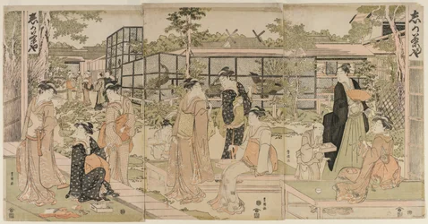 A Shika Teaház látogatói az 1790-es évek elején.