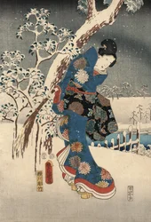 Ukiyo-Picture P Hayashi t f Rom Tee f Genji, Genji, National Plan d Hiroshige
