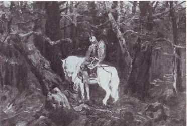 Gondolatban  (Lovag lovag belép egy sűrű erdőbe)