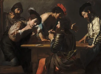 Kártyázó és kockázó katonák (A csalók), 1618-1620 körül (olaj, vászon)