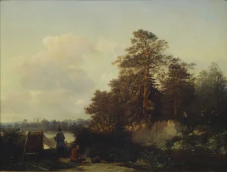 Táj horgászokkal, 1852