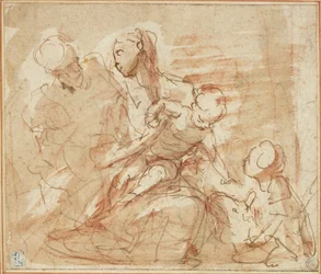 Holy Family with the Infant Saint John   1278328   hu       hungarian Successfully Translated  Original: View of the Rokugo River Crossing at the Kawasaki Station (Kawasaki-juku Rokugo kawa watashi no zu), from the series "Tokaido Road (Tokaido)" Translat: