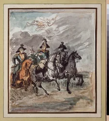 Felvonulás a Minin és Pozsarszkij emlékmű felavatása közben Moszkvában 1818. február 20-án (Parádé a Minin és Pozharsky emlékmű megnyitásán Moszkvában