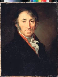N M Karamzin szerző és történész portréja (N M Karamzin szerző és történész portréja) - Vaszilij Andrejevics Tropinin (Vaszilij Tropinin) festménye (1776-1857), olaj, vászon