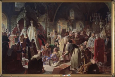 Az óhitű (óhitű) Nikita Poustosviat pápa (vagy Nyikita Dimitriovics Dobrynine, 1683-ban halt meg) Joachim (1620-1690) moszkvai pátriárkával vitázott a hit kérdéséről Zsófia Alekszejevna Romanova régens jelenlétében. 1657-1704