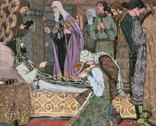 Dmitrij doni nagyherceg (1350-89) halálos ágya, 1910 körül