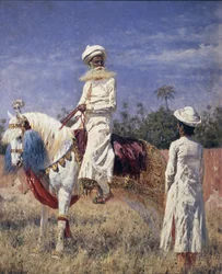 Egy lovas Dzsaipurban, 1881