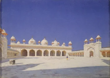 A Moti Masjid gyöngymecset Agra Vörös Erődjében, 1874-1876
