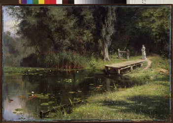 Megszállt tó. Vaszilij Dmitrijevics Polenov (1844-1927) festménye, olaj, vászon