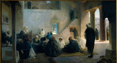 Krisztus a törvénytudósok között. Vaszilij Dmitrijevics Polenov (1844-1927) festménye, olaj, vászon