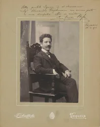 Marco Enrico Bossi orgonista és zeneszerző portréja 1861-1925 , c. 1900.