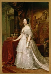 Isabel II. királynő (festmény vászonra)