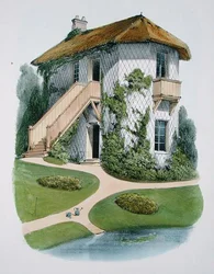Kertész házikó, a „Habitations Champetres”-ből, 1885 körül (chromolitho)