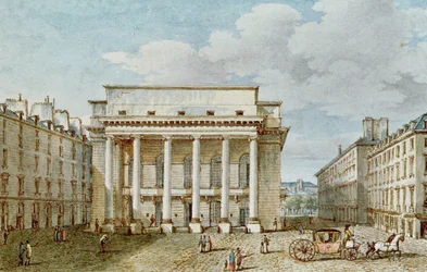 Kilátás a Theatre Italien (Salle Favart) homlokzatára (wc papíron)