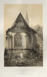 Festői építészet vagy a 15. századi műemlékek. És XVI. Századok: Franciaország XV. és XVI. századi kastélyai: Pl. 56, Du Tilleul templom (Alsó Szajna)