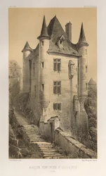 Festői építészet vagy a 15. századi műemlékek. És XVI. Századok: XV. és XVI. századi francia kastélyok: Pl. 60, Uzerches-i erődház (Corrère)