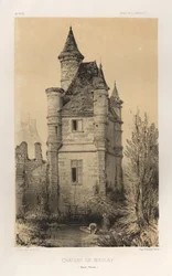 Festői építészet vagy a 15. századi műemlékek. És XVI. Századok: Chateaux De France a XV. és XVI. században: Pl.11, Chateau De Maulny (Haute-Marne)