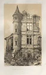 Festői építészet vagy a 15. századi műemlékek. És XVI. Századok: XV. és XVI. századi francia kastélyok: Pl. 24, Chateau De Champlost romjai (Yonne)