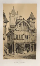 Festői építészet vagy a 15. századi műemlékek. És XVI. Századok: Chateaux De France a XV. és XVI. században: Pl. 27, House A Peronne (Somme)