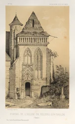 Festői építészet vagy a 15. századi műemlékek. És XVI. Századok: Chateaux De France a XV. és XVI. században: Pl.2, Villiers Sur-Tholon templom portálja (Yonne)